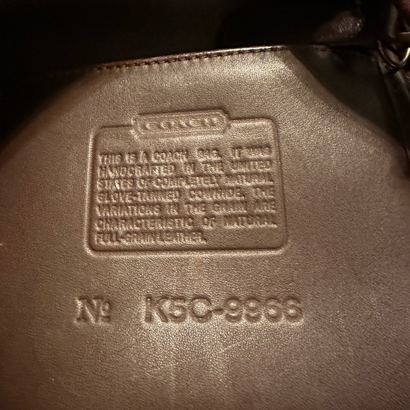 Coach Brown Leather Vintage Legacy Shoulder Crossbody Zip Top Bag Made In USA - Picture 11 of 13